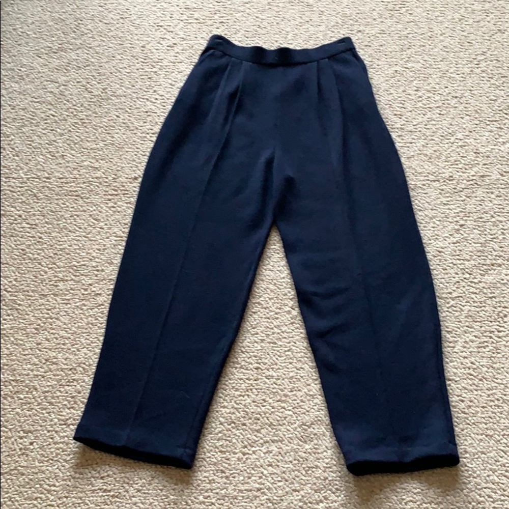 St. John Navy Knit Pants